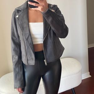 Abercrombie & Fitch Vegan Suede Moto Jacket- NWT